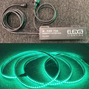 Nödljuspaket komplett m. batteri + grön LED slinga